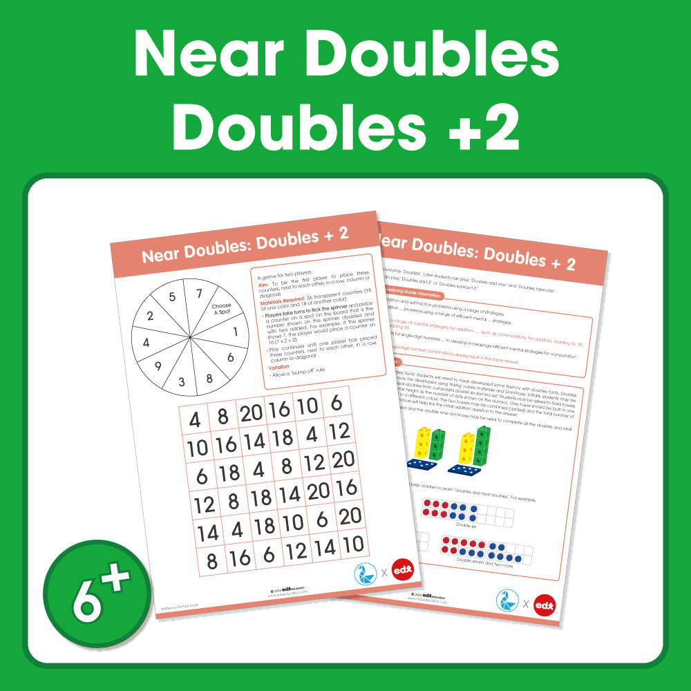 Edx Education – Board Games Near Doubles +2 Grade 1 to 3 – Product Main Image