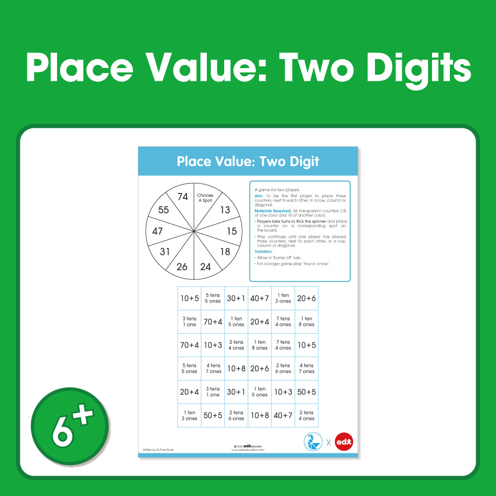 Edx Education – Board Games Place Value Two Digits Grade 1 – Product Main Image