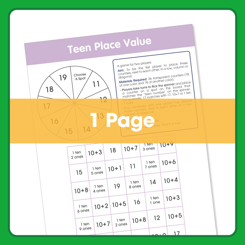 Edx Education – Board Games Teen Place Value Grade 1 – Product Lifestyle Image