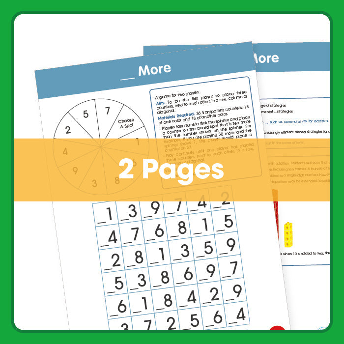 Edx Education – Board Games Ten More and More Grade 1 to 3 – Product Lifestyle Image