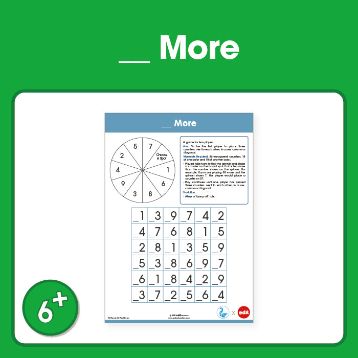 Edx Education – Board Games Ten More and More Grade 1 to 3 – Product Main Image