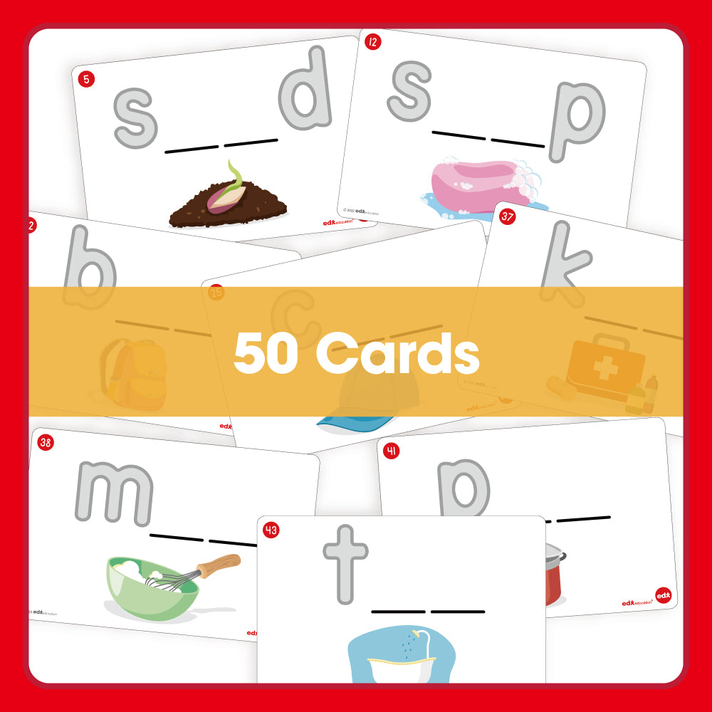 Edx Education Downloadable Lower Case Letters Learning Set - 50 cards