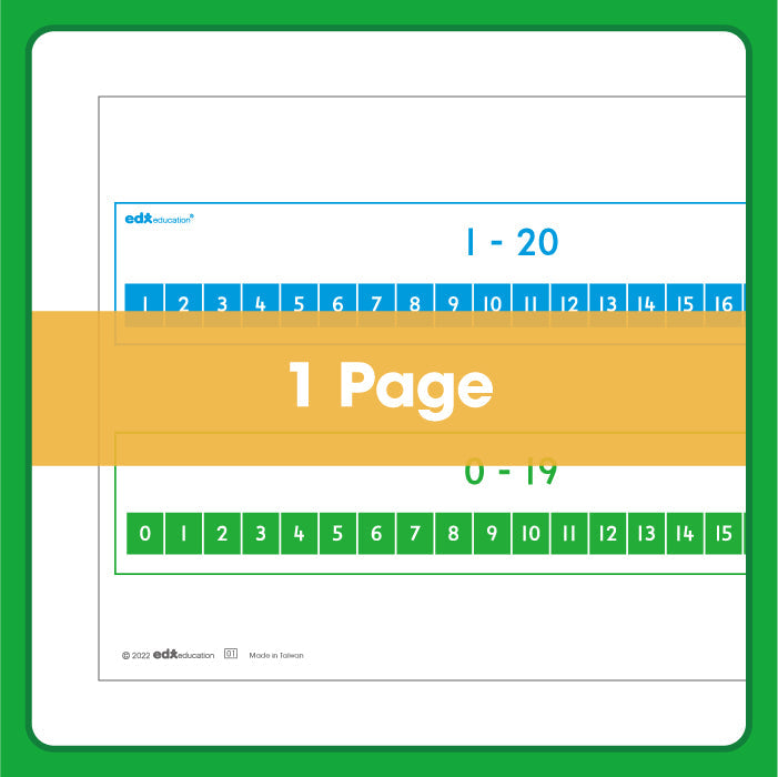 Edx Education – Downloadable Number Track 1-20 – Product Lifestyle Image