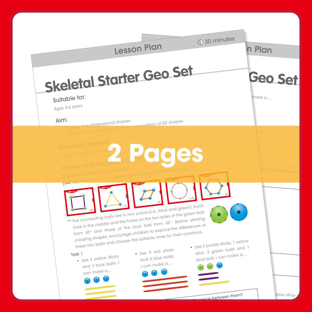 Edx Education – Skeletal Starter Geo Set Lesson Plan 3-4 Year Olds – Product Lifestyle Image
