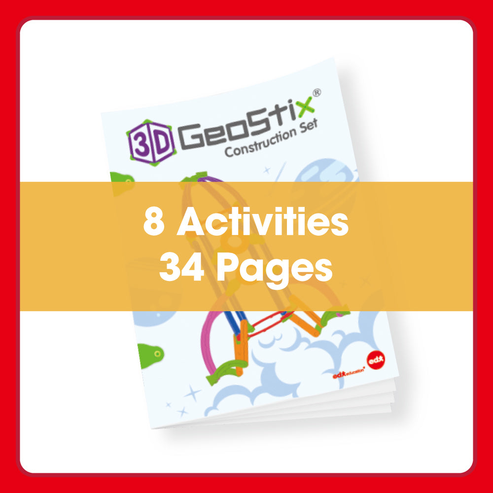 Edx Education Downloadable 3D GeoStix Construction Set booklet - 8 activities