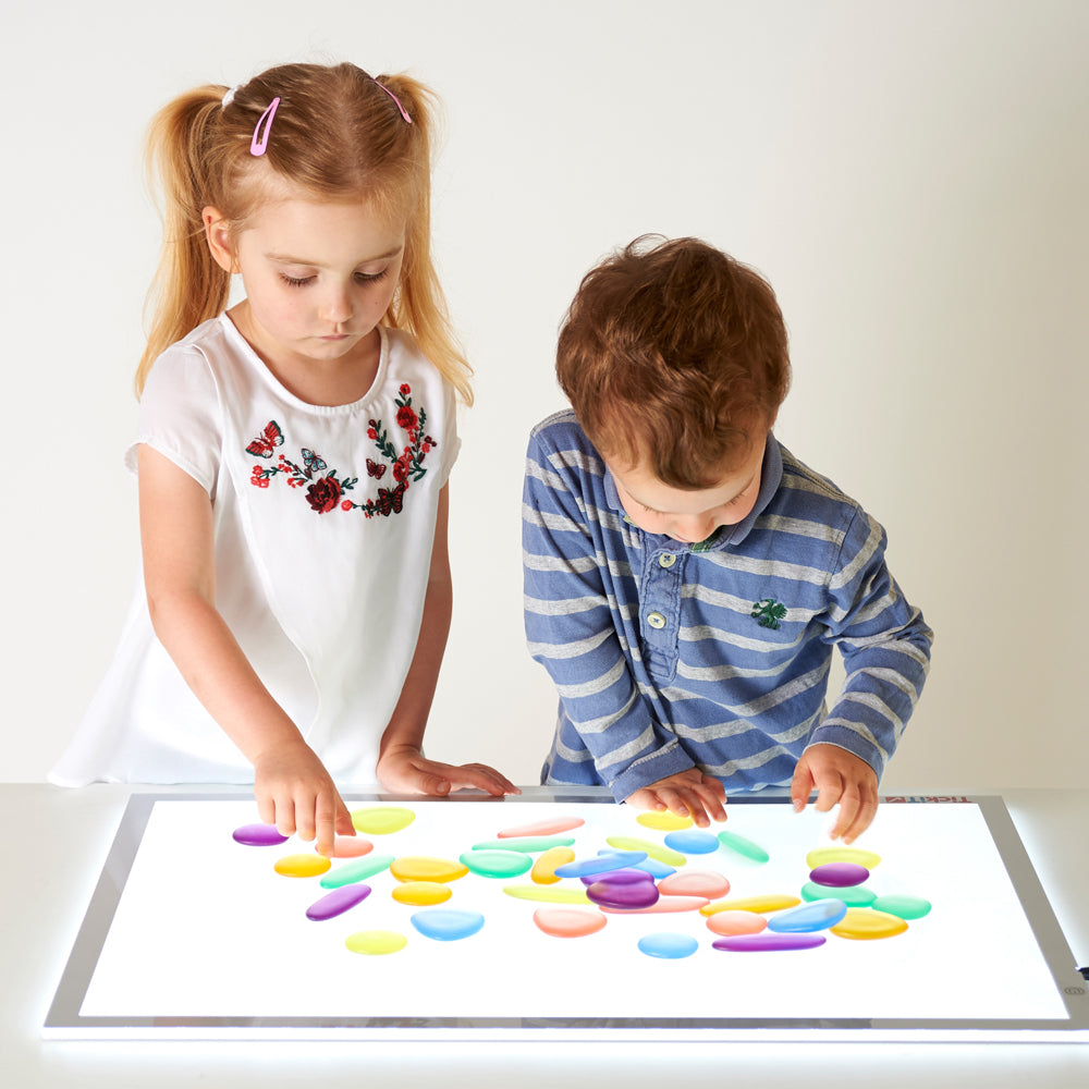 Edx Education – Translucent Junior Rainbow Pebbles® – Product Lifestyle Image