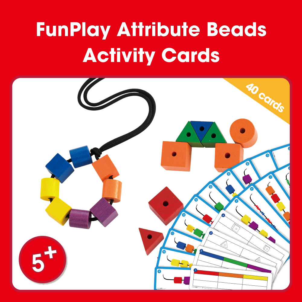 Edx Downloadable FunPlay Attribute Beads Set Activity Cards- 40 cards