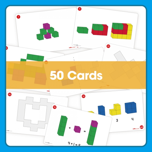 Edx Downloadable Wooden Counting Cubes Activity Cards 2020 - 50 cards
